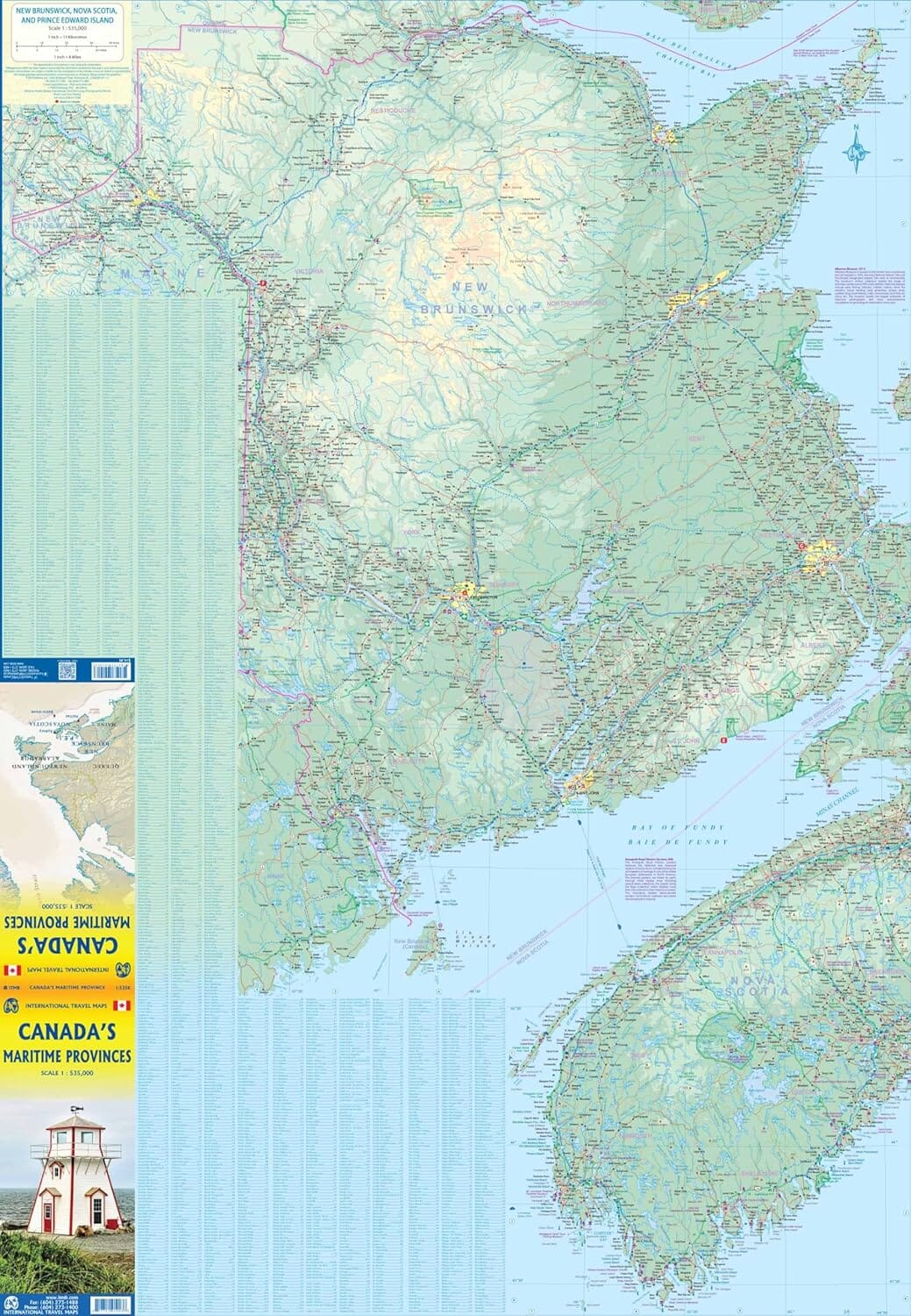 Carte de voyage - Provinces Maritimes (Canada) | ITM carte routière ITM