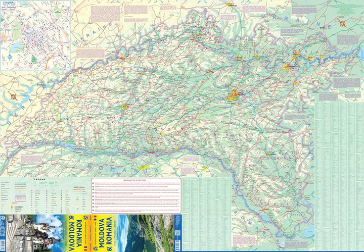 Carte de voyage - Roumanie et Moldavie | ITM carte routière ITM 