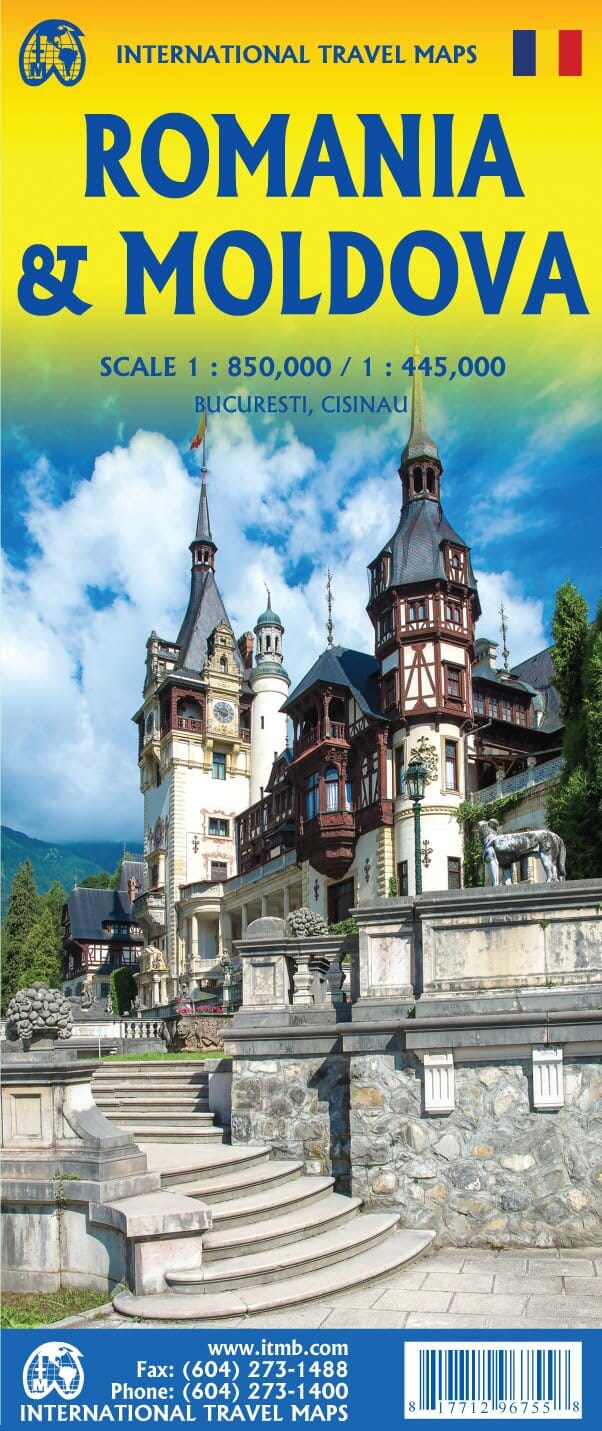 Carte de voyage - Roumanie et Moldavie | ITM carte routière ITM 