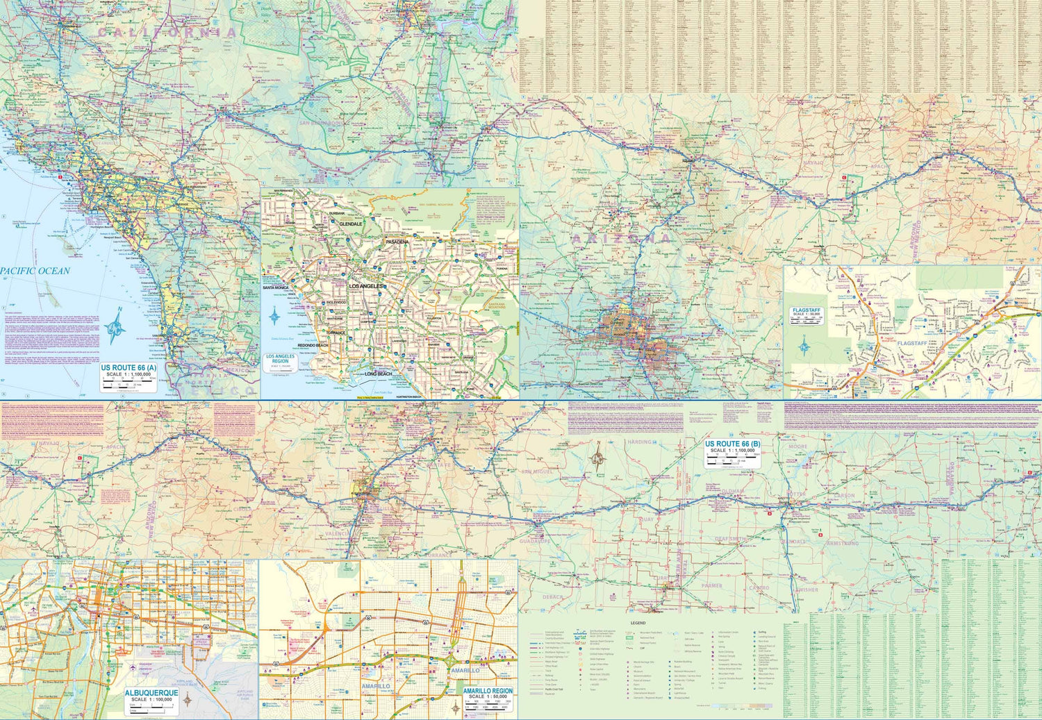 Carte de voyage - Route 66 (USA) | ITM carte routière ITM