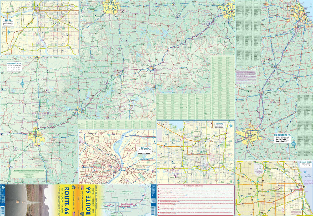 Carte de voyage - Route 66 (USA) | ITM carte pliée ITM 
