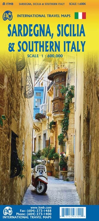 Carte de voyage - Sardaigne, Sicile et Italie du Sud | ITM carte routière ITM