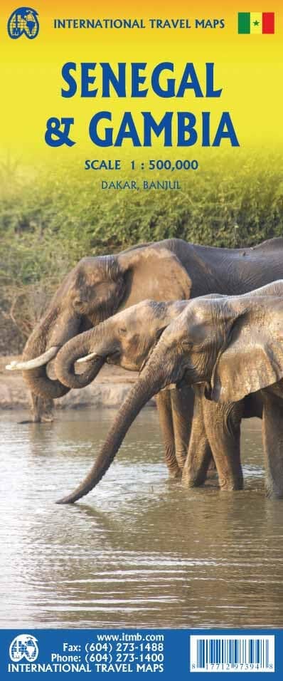 Carte de voyage - Sénégal et Gambie | ITM carte routière ITM