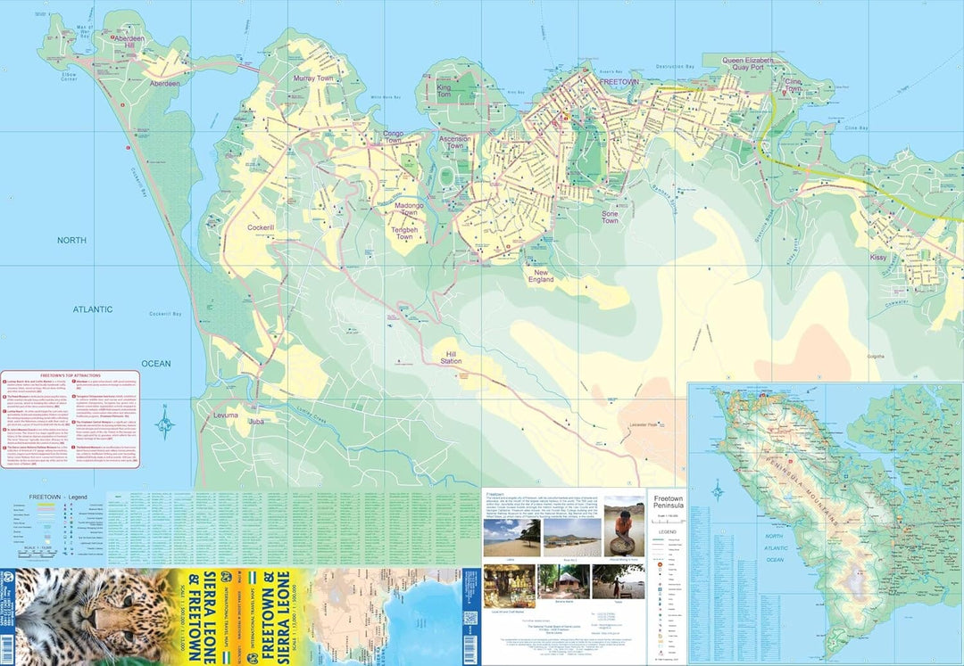 Carte de voyage - Sierra Leone & Freetown | ITM carte pliée ITM 