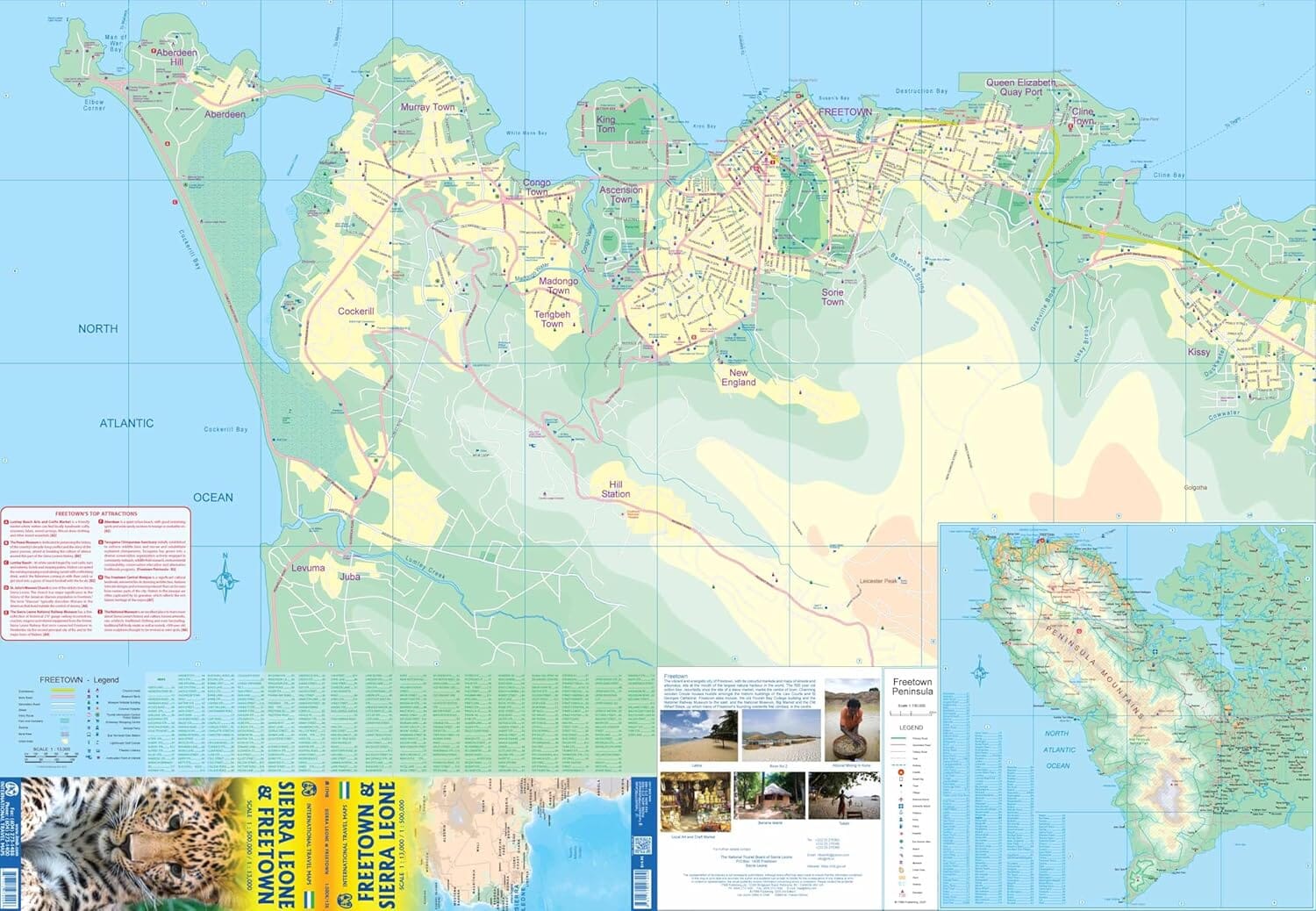 Carte de voyage - Sierra Leone & Freetown | ITM carte routière ITM