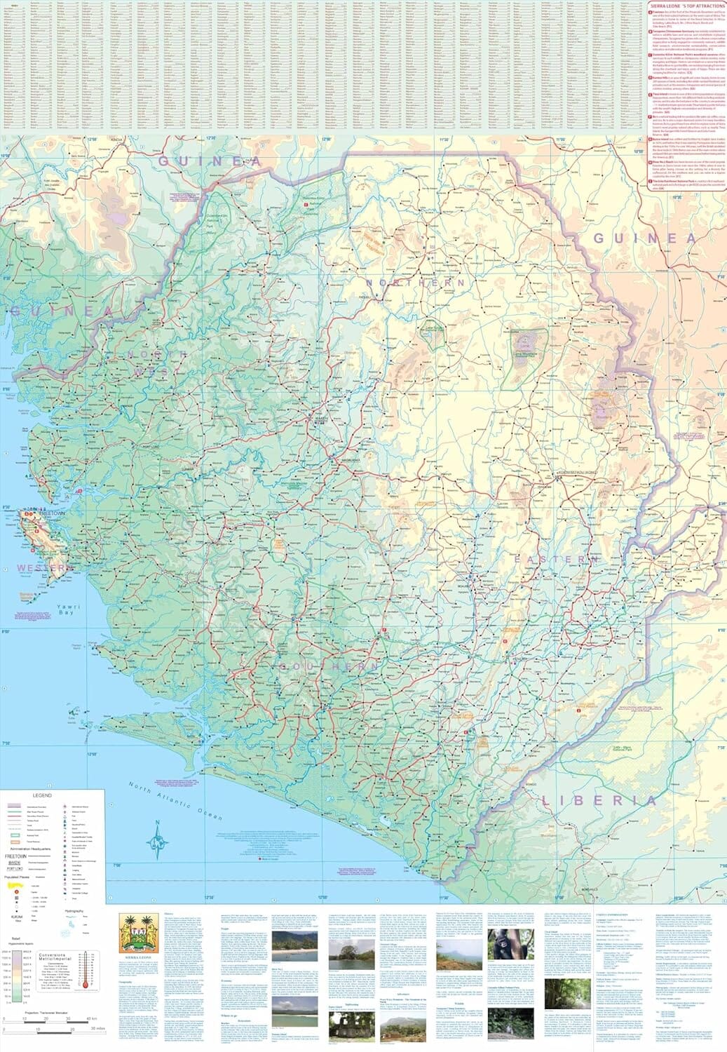 Carte de voyage - Sierra Leone & Freetown | ITM carte pliée ITM 