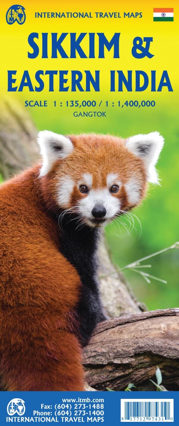 Carte de voyage - Sikkim & Inde Nord-Est | ITM carte routière ITM 