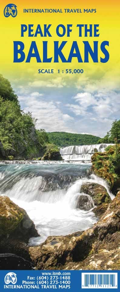 Carte de voyage - Sommets des Balkans | ITM carte routière ITM