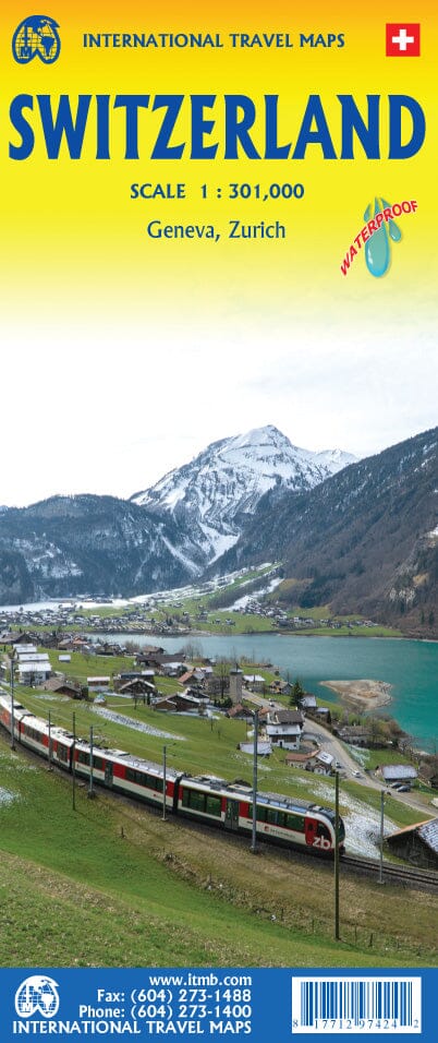 Carte de voyage - Suisse (imperméable) | ITM carte routière ITM 