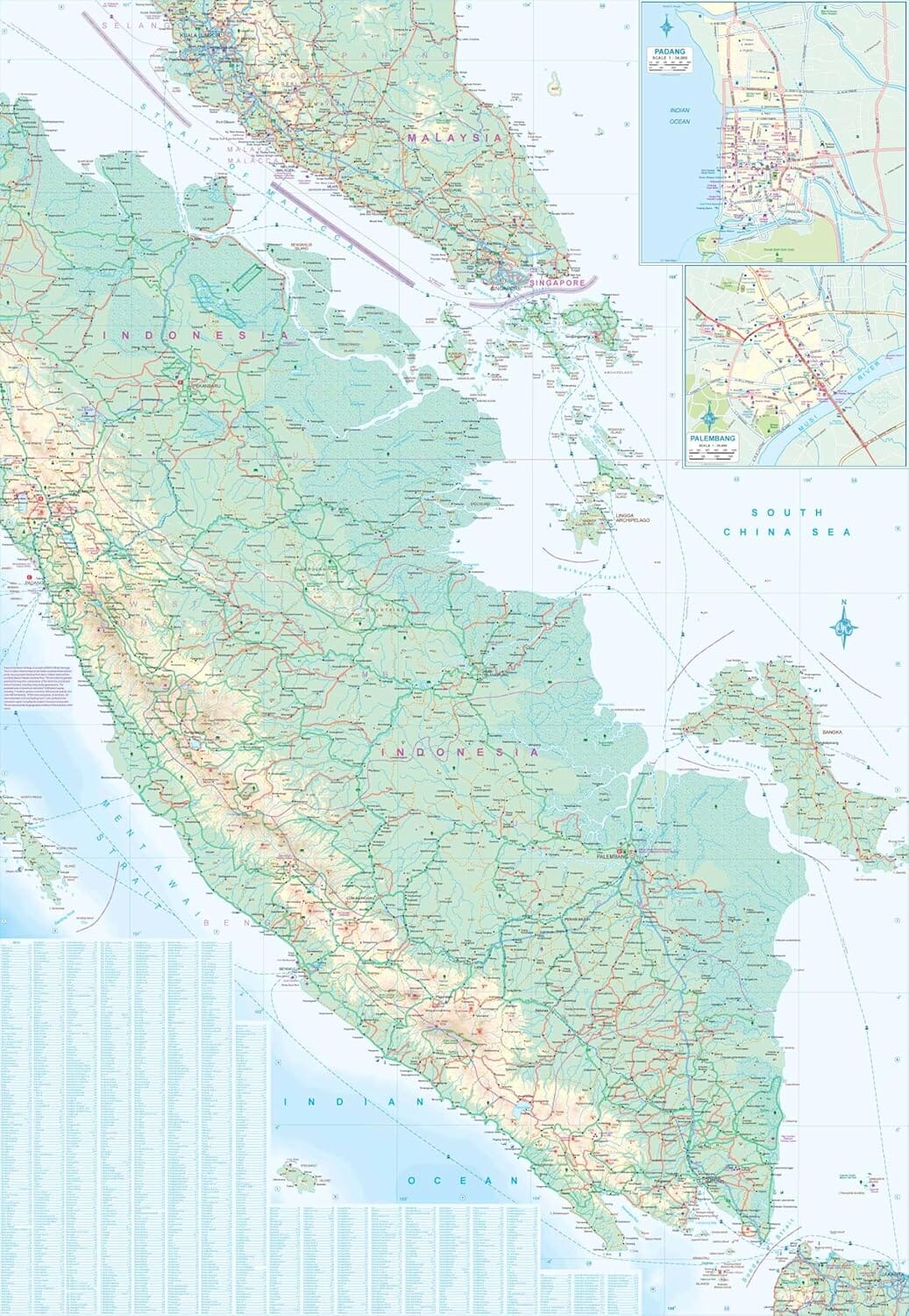 Carte de voyage - Sumatra | ITM carte routière ITM