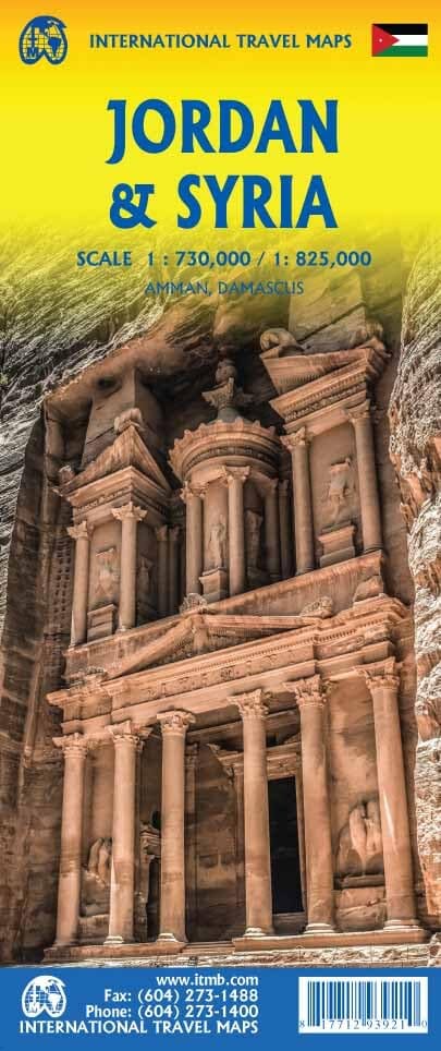 Carte de voyage - Syrie & Jordanie | ITM carte routière ITM