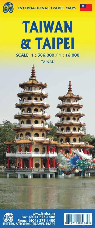 Carte de voyage - Taiwan & Plan de Taipei | ITM carte routière ITM