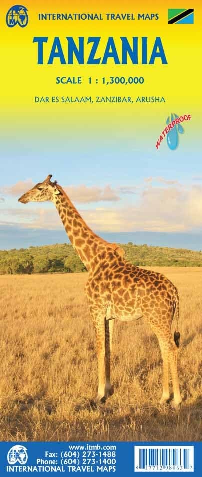 Carte de voyage - Tanzanie | ITM carte routière ITM