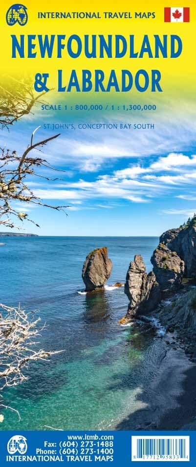 Carte de voyage - Terre Neuve & Labrador | ITM carte routière ITM