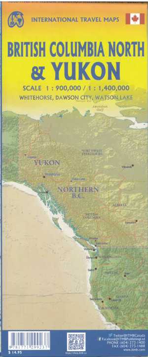 Carte de voyage - Territoire Yukon & Colombie Britannique Nord (Canada) | ITM carte routière ITM