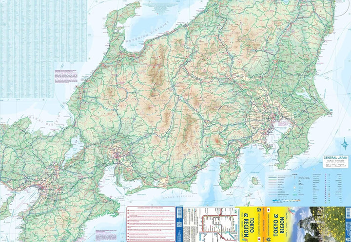 Carte de voyage - Tokyo & Japon central | ITM carte routière ITM 