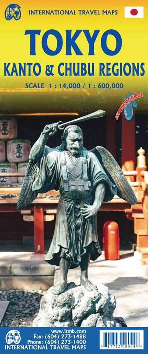 Carte de voyage - Tokyo & Kanto, Chubu (Japon) | ITM carte routière ITM