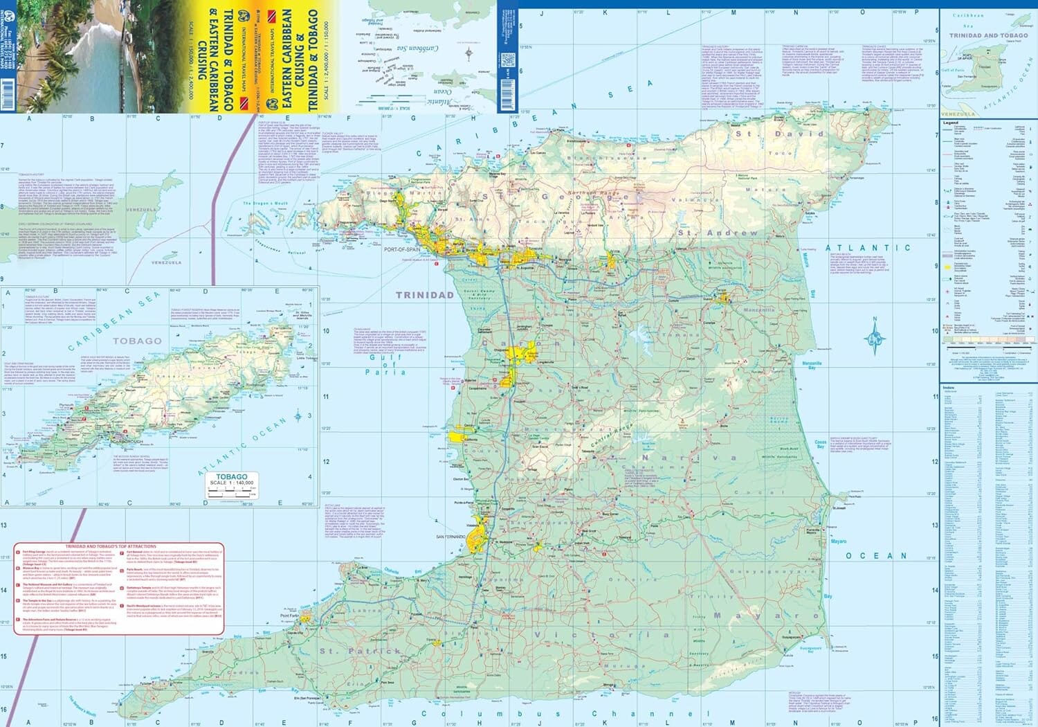 Carte de voyage - Trinidad & Tobago | ITM carte routière ITM 