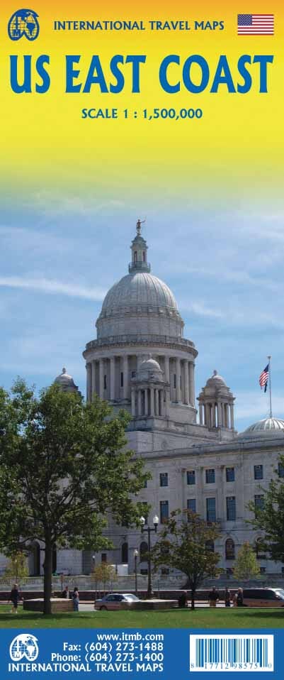 Carte de voyage - USA Côte Est | ITM carte routière ITM