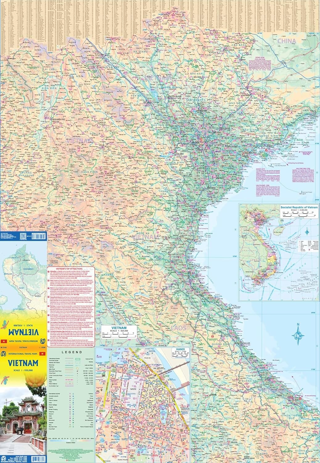 Carte de voyage - Vietnam | ITM carte routière ITM 