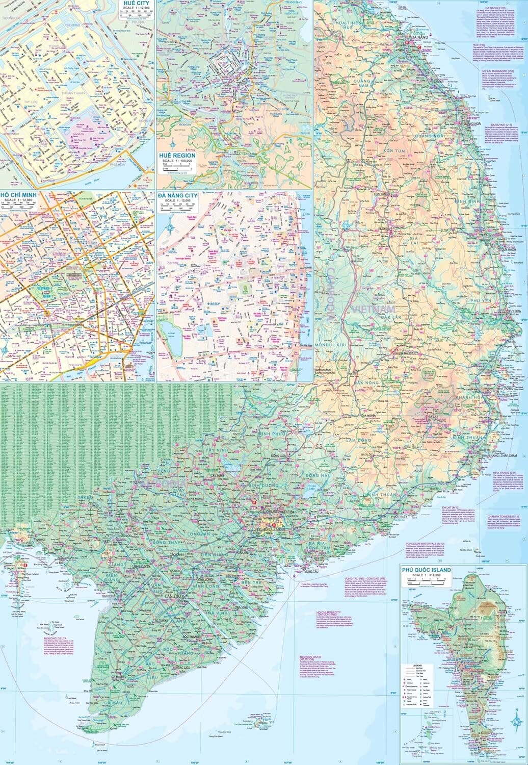 Carte de voyage - Vietnam | ITM carte routière ITM 