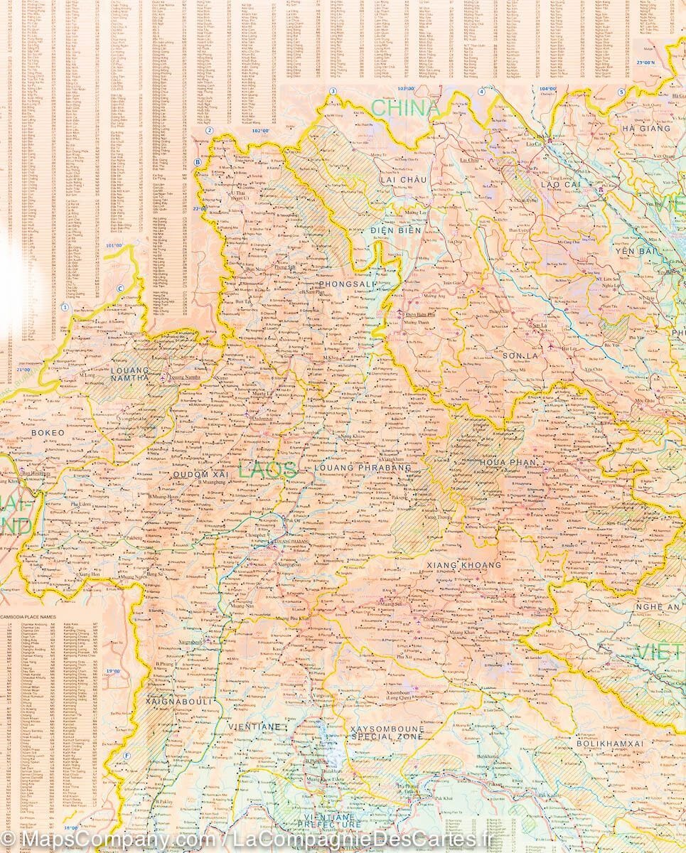 Carte de voyage - Vietnam, Laos & Cambodge | ITM carte pliée ITM 
