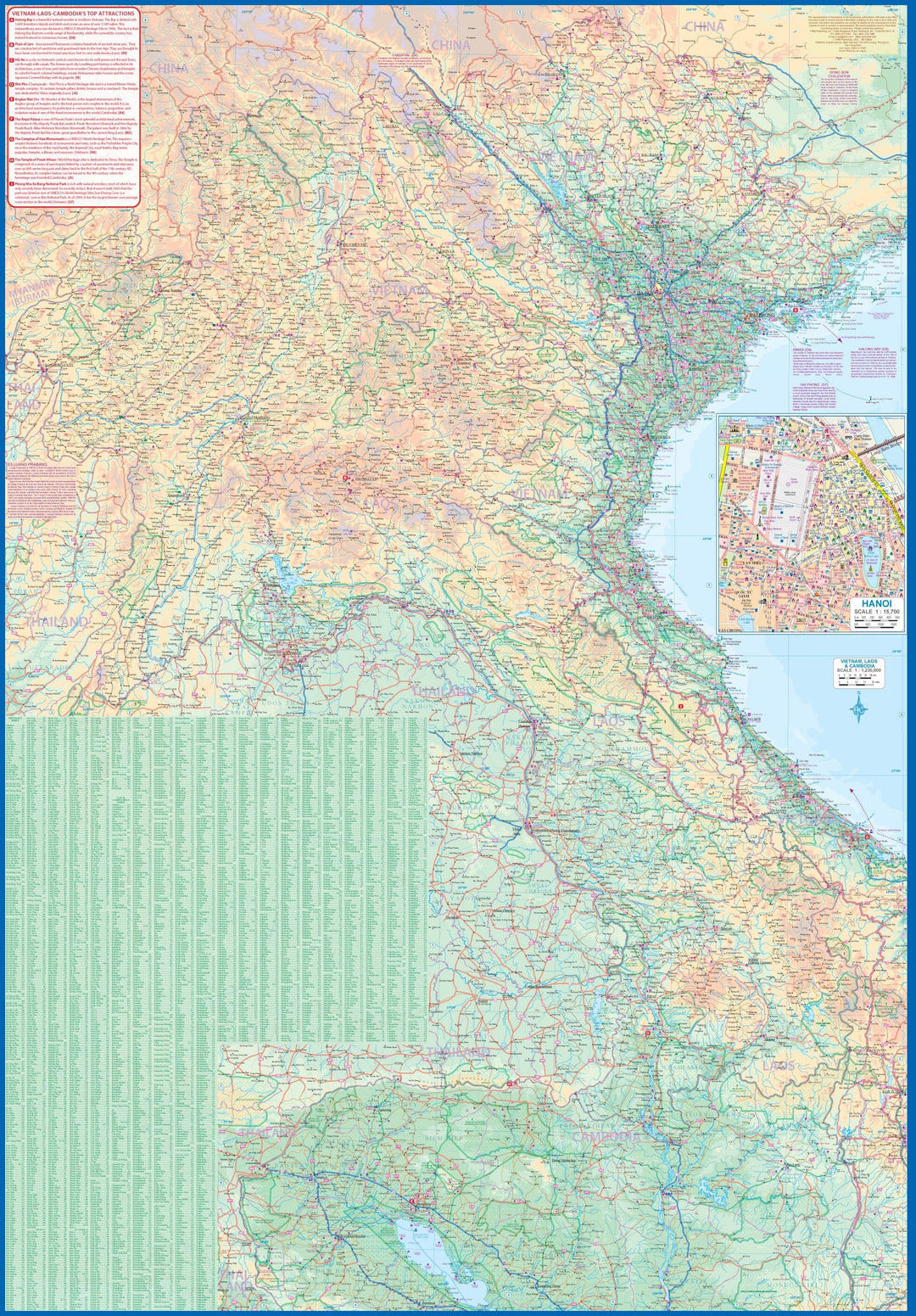 Carte de voyage - Vietnam, Laos & Cambodge | ITM carte pliée ITM 