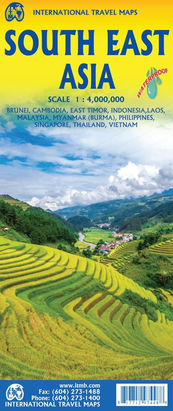 Carte de voyage waterproof - Asie du Sud-Est | ITM carte routière ITM 
