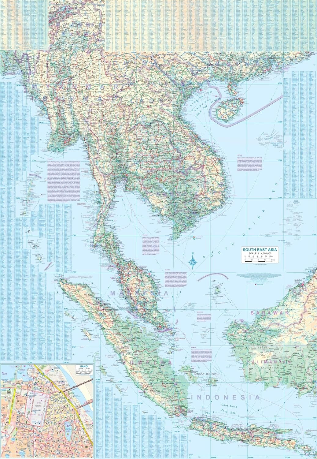 Carte de voyage waterproof - Asie du Sud-Est | ITM carte routière ITM 