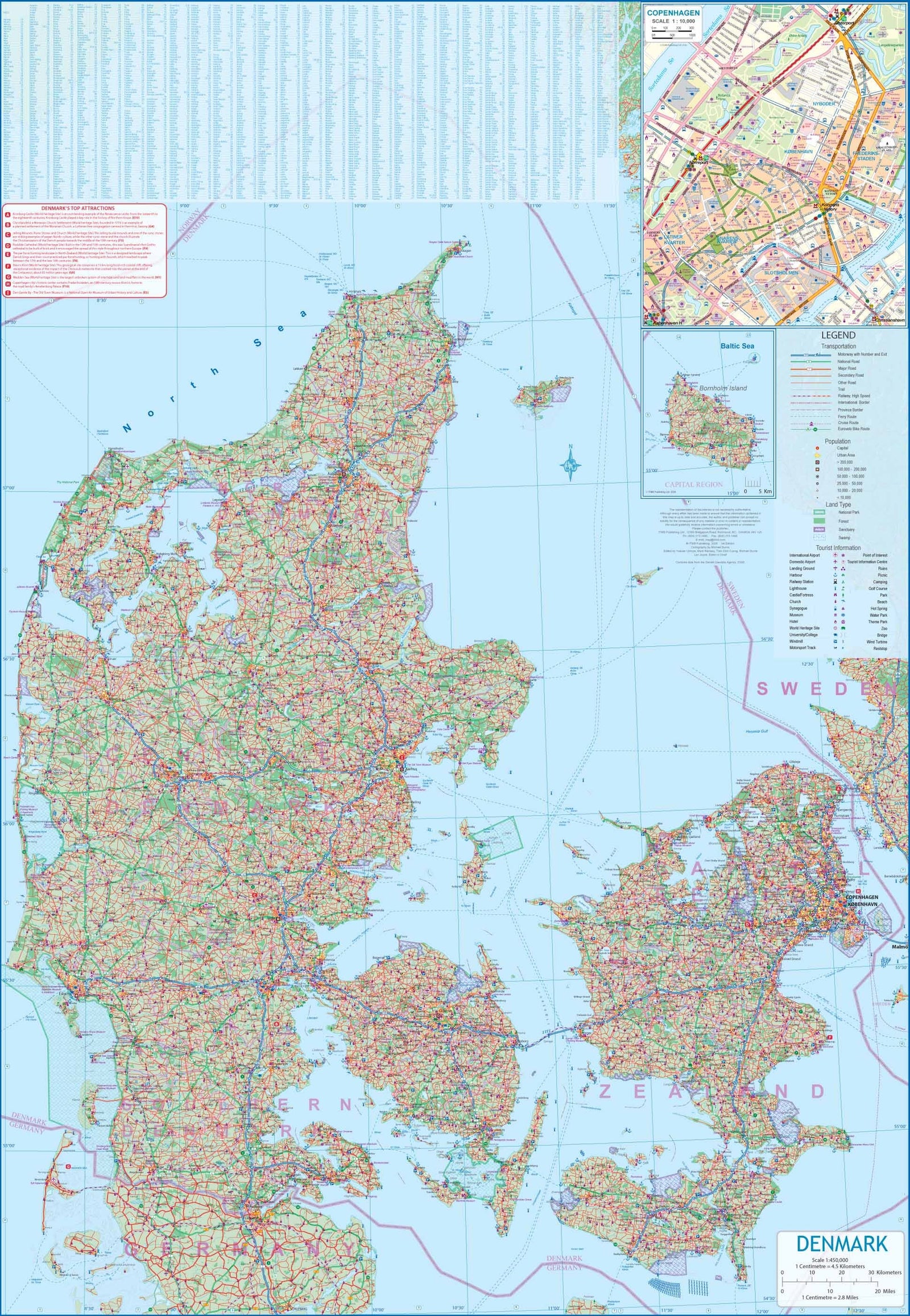 Carte de voyage waterproof - Iles Féroé & Danemark | ITM carte routière ITM