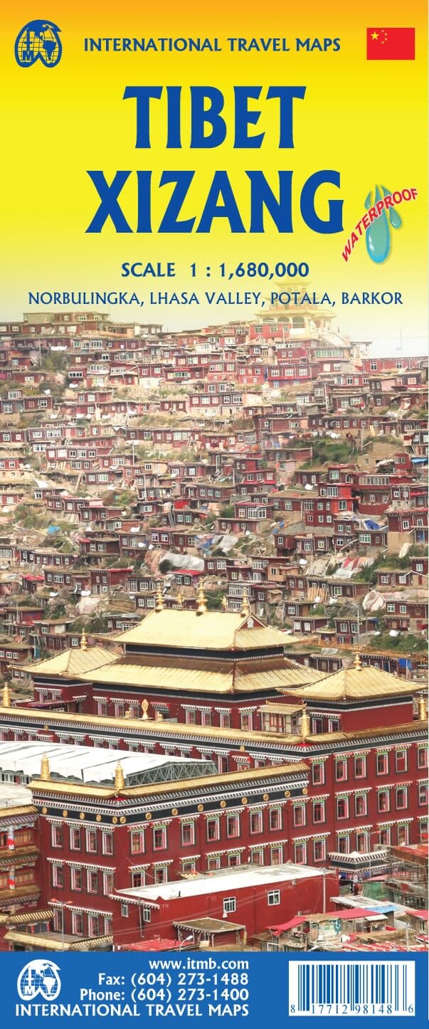 Carte de voyage waterproof - Tibet | ITM carte routière ITM