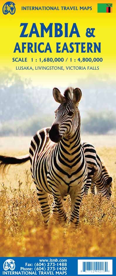Carte de voyage - Zambie & Afrique de l'Est | ITM carte routière ITM
