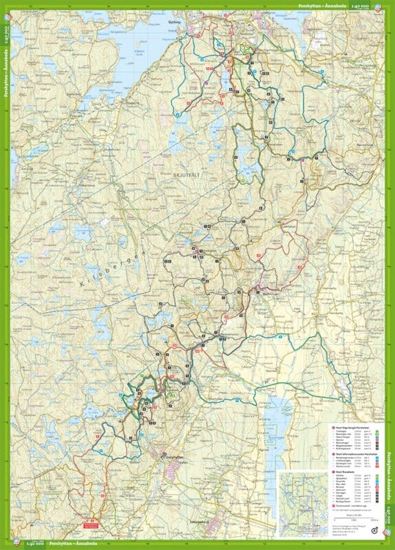 Carte de VTT - Ånnaboda, Nora & Hjulsjö -1/40 (Suède) | Calazo carte pliée Calazo 