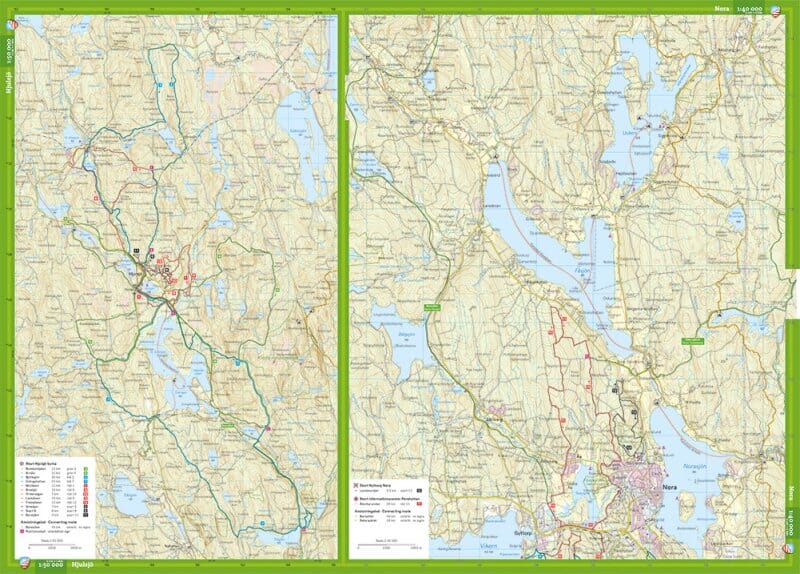 Carte de VTT - Ånnaboda, Nora & Hjulsjö -1/40 (Suède) | Calazo carte de randonnée Calazo