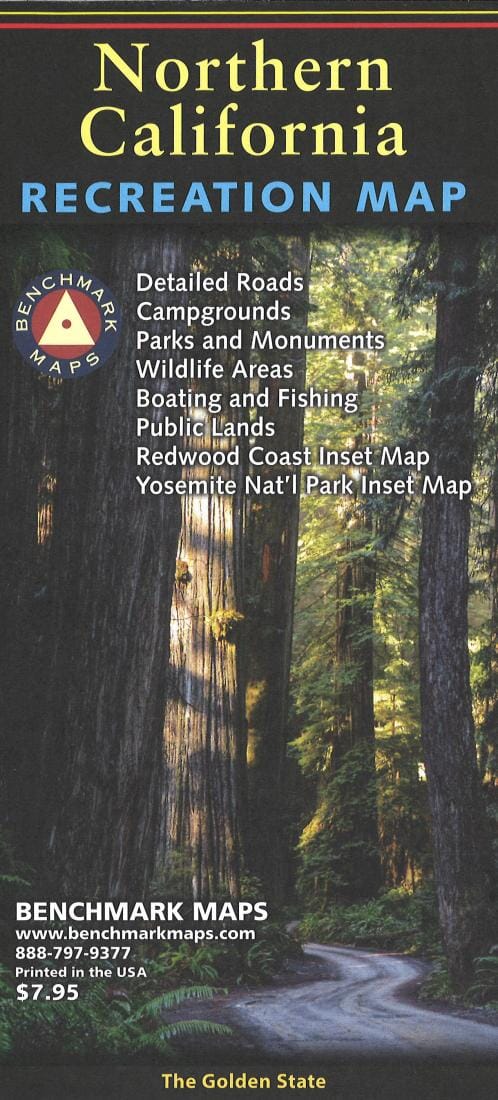 Carte des loisirs de la Californie du Nord | Benchmark Maps carte pliée Benchmark Maps 