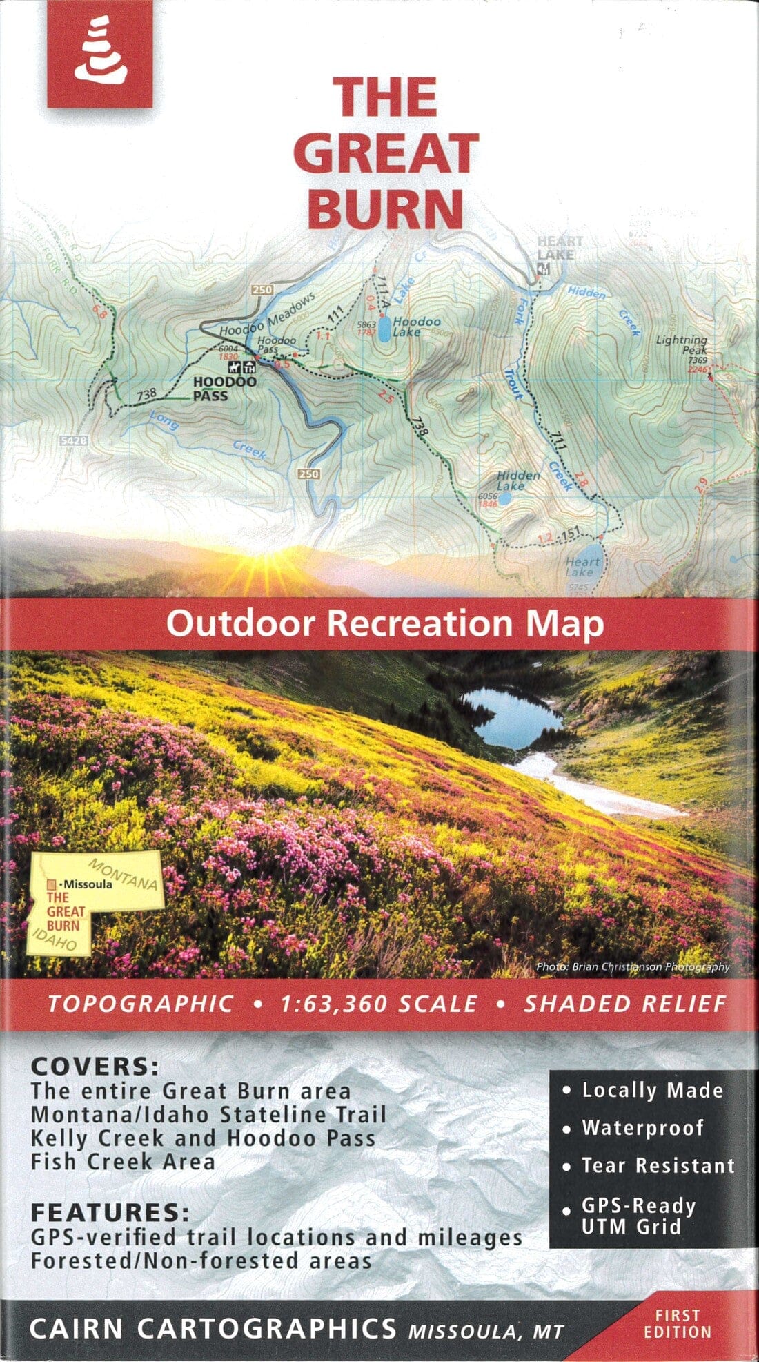 Carte des loisirs de plein air de Great Burn | Cairn Cartographics carte routière Cairn Cartographics Default Title