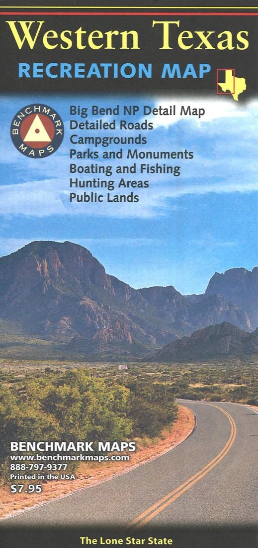 Carte des loisirs du Texas occidental | Benchmark Maps carte routière Benchmark Maps
