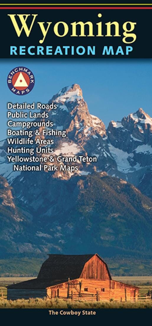 Carte des loisirs du Wyoming | Benchmark Maps carte routière Benchmark Maps