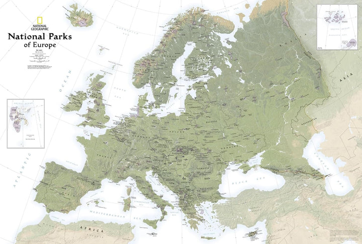 Carte des parcs nationaux d’Europe | National Geographic carte routière National Geographic 