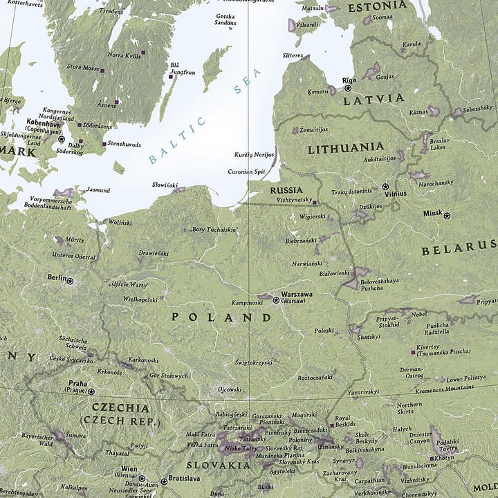 Carte des parcs nationaux d’Europe | National Geographic carte routière National Geographic 