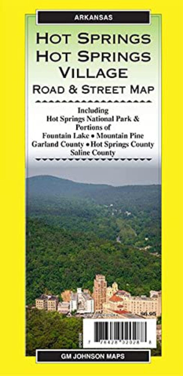 Carte des routes et des rues de Hot Springs, Arkansas | GM Johnson plan de ville GM Johnson Default Title