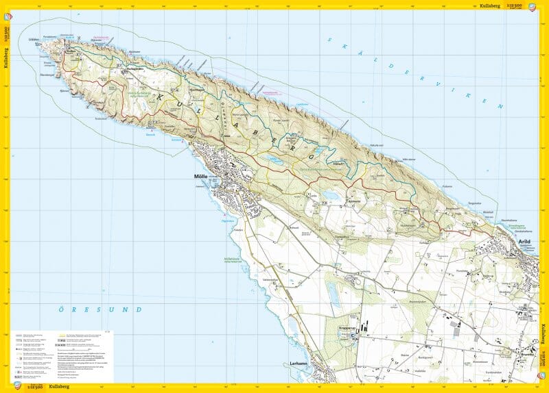 Carte des sentiers - Kullaberg stigkarta (Suède) | Calazo carte de randonnée Calazo