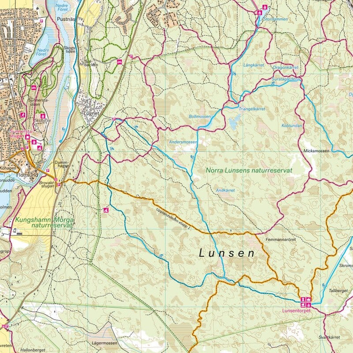 Carte des sentiers - Uppsala friluftskarta (Suède) | Calazo carte pliée Calazo 