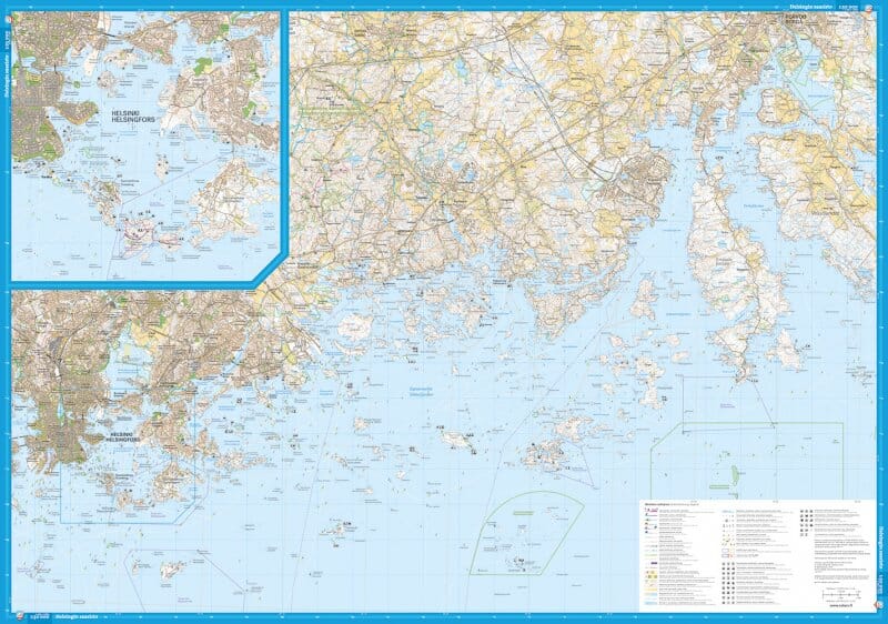 Carte des sports nautiques - Helsingin saaristo (Finlande) | Calazo carte de randonnée Calazo