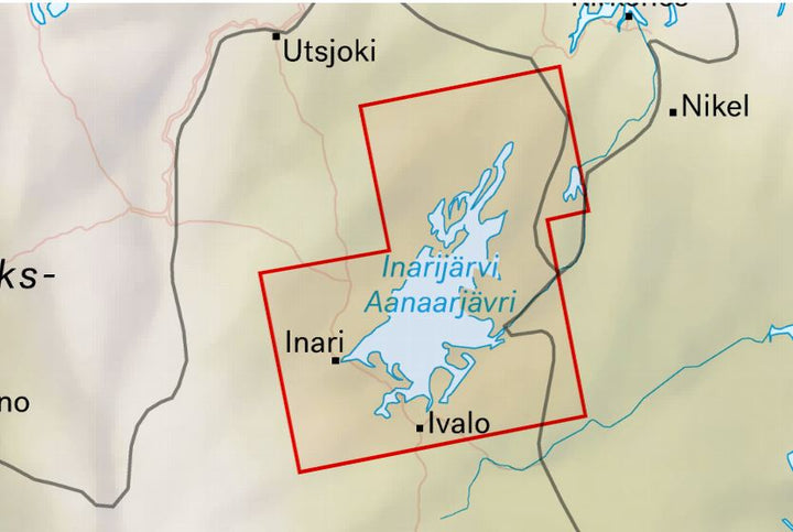 Carte des sports nautiques - Inarijärvi, Vätsäri & Tsarmitunturi (Finlande) | Calazo carte pliée Calazo 