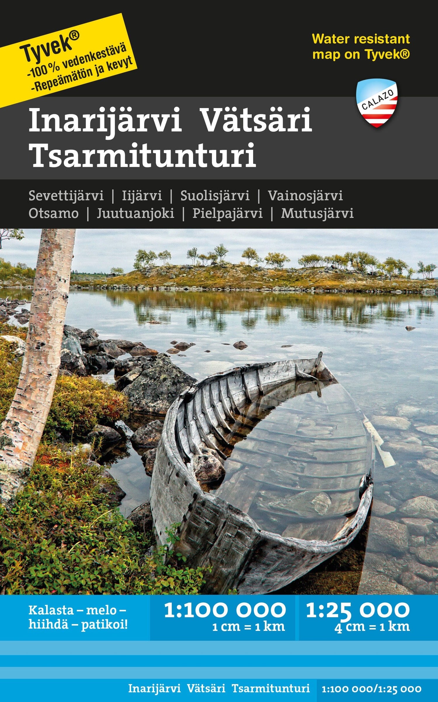 Carte des sports nautiques - Inarijärvi, Vätsäri & Tsarmitunturi (Finlande) | Calazo carte de randonnée Calazo Default Title