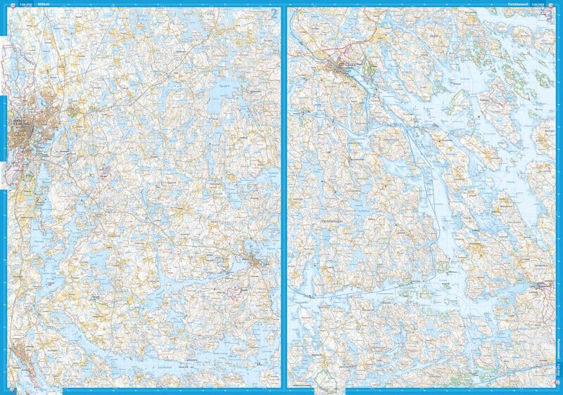Carte des sports nautiques - Saimaa GeoPark Mikkeli, Puumala & Sulkava (Finlande) | Calazo carte de randonnée Calazo