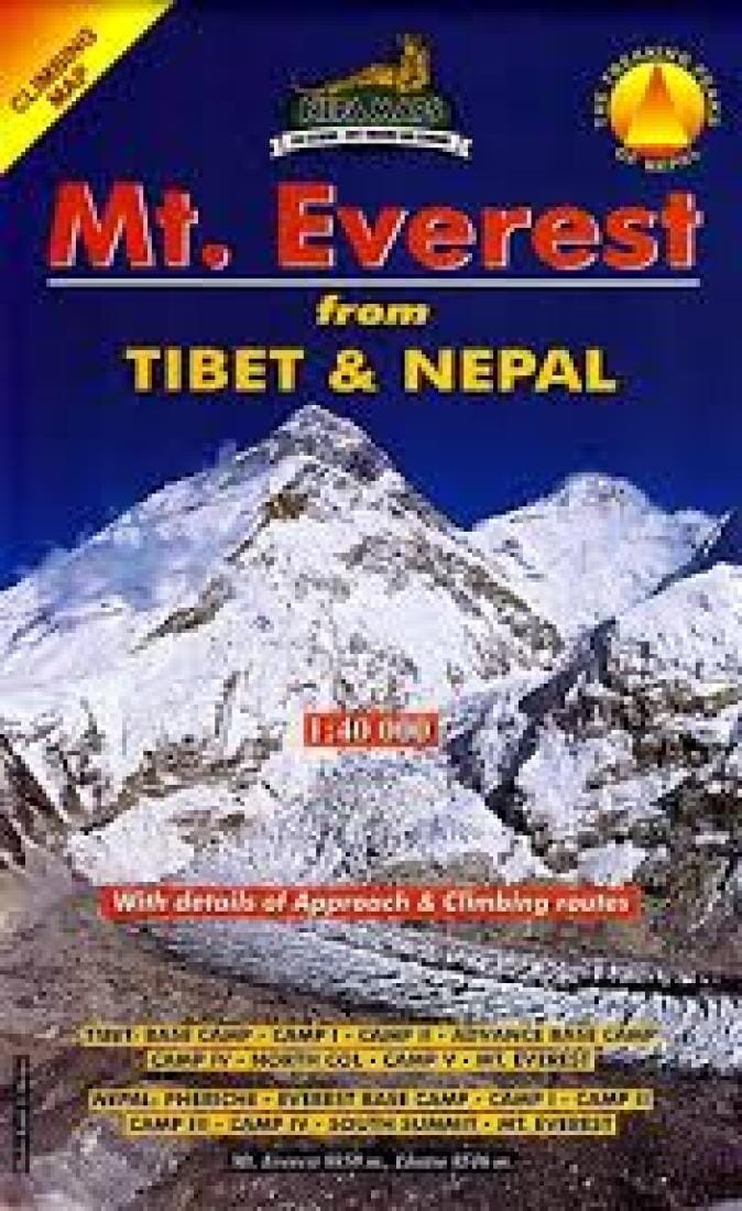 Carte d'escalade - Mont Everest : du Tibet et du Népal | Himalayan MapHouse carte de randonnée Himalayan MapHouse Default Title