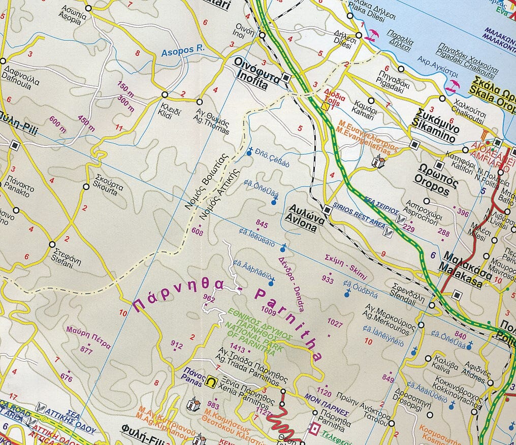 Carte détaillée - Eubée, n° 169 (Grèce) | Orama carte routière Orama