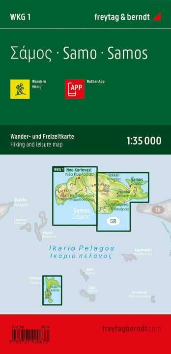 Carte détaillée - Ile de Samos (Grèce) | Freytag & Berndt carte routière Freytag & Berndt
